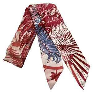 HERMES Twilly - Pink Red Multi Scarf